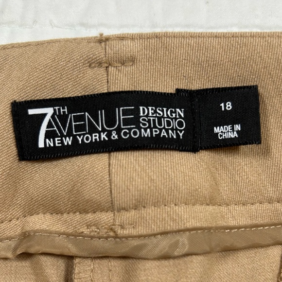 7th Avenue Design Studio- New York & Co Tan Dress Pants. Size 18. #officesiren - Picture 3 of 7